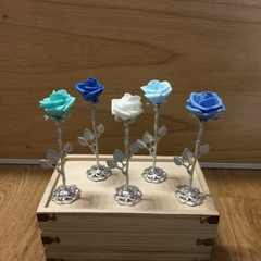 souvenir rosa tallo 10 cm