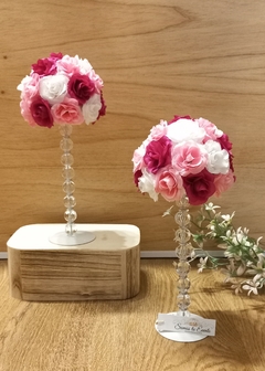 Centro de mesa topiario con flores - comprar online