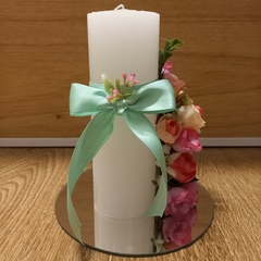 Centro De Mesa Velon Con Flores Y Espejo - tienda online