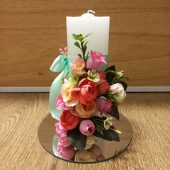 Imagen de Centro De Mesa Velon Con Flores Y Espejo