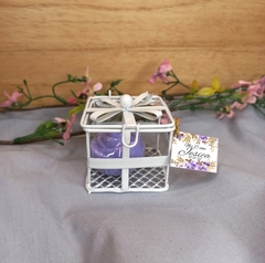 Souvenir Cajita De regalo alambre con rosa de jabon en internet