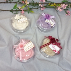 Souvenir Cajita De acrilico con jabon en forma de flor - comprar online