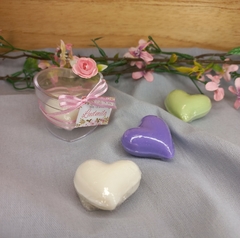 Souvenir Cajita De acrilico en forma de corazon con jabon en internet