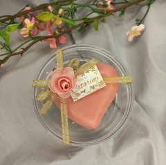 Souvenir Cajita De acrilico con jabon en forma de corazon en internet