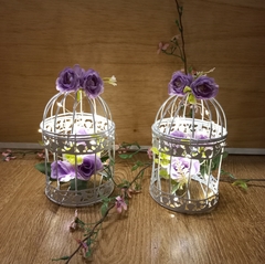 Jaula 16cm con Flores Y Luces Led en internet