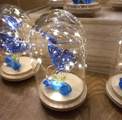 CENTRO DE MESA cupula con mariposas 15x10 cm - comprar online