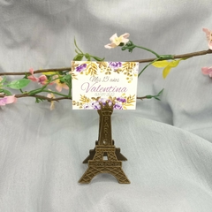 Souvenir mini torre eiffel porta tarjetita