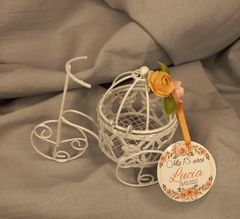 Souvenir bici jaula con flores - comprar online