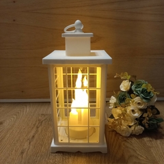 Farol con 3 velas led 29 cm Centro De Mesa Decoración - comprar online