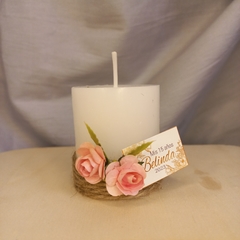 Souvenir veloncito con flores y tarjetita - Somos tu Evento