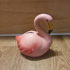 Alcancia flamenco de ceramica 15cm - comprar online