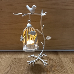 Candelabro centro de mesa Jaula con pie portavela - comprar online