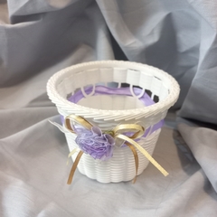 CANASTA DE PLASTICO SIMIL MIMBRE 10 CM - Somos tu Evento