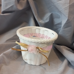Imagen de CANASTA DE PLASTICO SIMIL MIMBRE 10 CM
