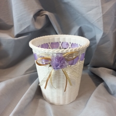 CANASTA DE PLASTICO SIMIL MIMBRE 13.5x11.5 CM en internet