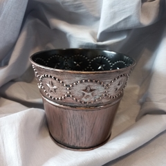 Balde Metal Vintage estrellitas 11x12 cm - tienda online