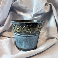 Balde Metal Vintage estrellitas 11x12 cm - Somos tu Evento