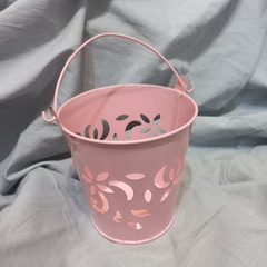 balde metalico calado flor tribal - Somos tu Evento