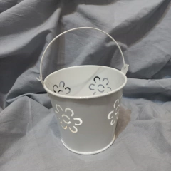 Balde CALADO FLORES Metal 9 X 10 Cm - tienda online