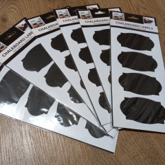 Imagen de etiqueta adhesiva pizarra para frascos