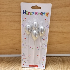 velitas de globitos para cumpleaños set x4u