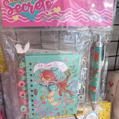 Diario Intimo Con Lapicera Unicornio Bailarina Sirena CHICO - Somos tu Evento