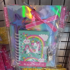 Diario Intimo Con Lapicera Unicornio Bailarina Sirena CHICO - comprar online