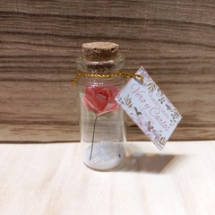 souvenir frasquito con rosa y givre - tienda online