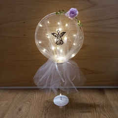 Centro de mesa tul con aplique y luz led