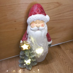 ADORNO DE NAVIDAD PAPA NOEL CON ARBOL LED 46 CM en internet