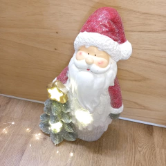 ADORNO DE NAVIDAD PAPA NOEL CON ARBOL LED 46 CM - comprar online