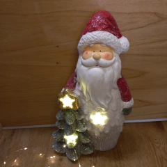 ADORNO DE NAVIDAD PAPA NOEL CON ARBOL LED 46 CM - Somos tu Evento