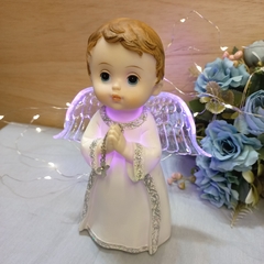 Angel Con Luz Comunion Adorno Torta 17 cm - Somos tu Evento