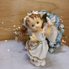 ANGEL SOBRE NUBE CON PAJARITO LUZ MULTICOLOR - Somos tu Evento