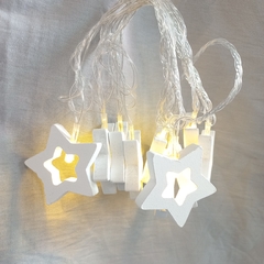 GUIRNALDA LED ESTRELLA MADERA - Somos tu Evento