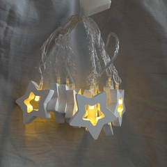 GUIRNALDA LED ESTRELLA MADERA - comprar online