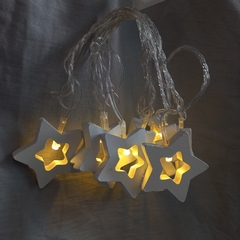 GUIRNALDA LED ESTRELLA MADERA