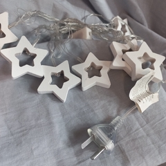 GUIRNALDA LED ESTRELLA MADERA - tienda online
