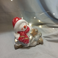 ADORNO NAVIDAD MUÑECO DE NIEVE CON LUZ CERAMICA en internet