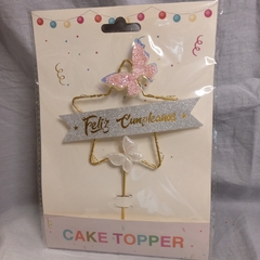 Adorno Torta Topper Mariposas Con Luz - tienda online