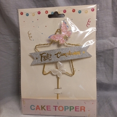 Adorno Torta Topper Mariposas Con Luz - Somos tu Evento