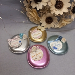Souvenir espejo ovalado con flores - comprar online