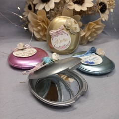 Souvenir espejo ovalado con flores - tienda online