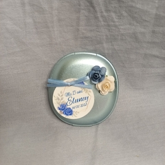 Imagen de Souvenir espejo ovalado con flores