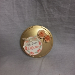 Souvenir espejo redondo con flores - tienda online