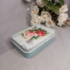 Lata metalica estampada bisagra 9,5cm - comprar online