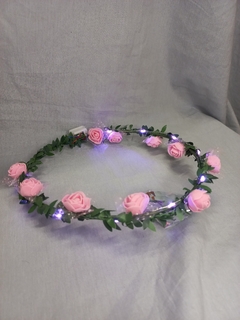 CORONITA LED FLORES VINCHA - tienda online