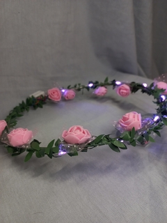 CORONITA LED FLORES VINCHA - Somos tu Evento