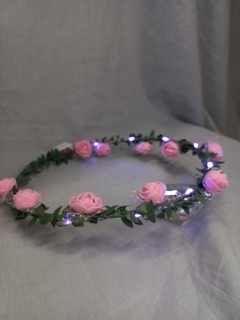 CORONITA LED FLORES VINCHA en internet