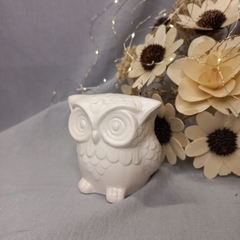 BUHO BLANCO CERAMICA 8CM - Somos tu Evento